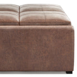Avalon - Square Coffee Table, Storage Ottoman