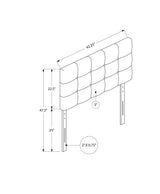 Twin Size, Bed Headboard Only, Upholstered, Transitional - White