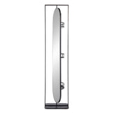 Full Length Standing Mirror, 360° Swivel Floor Mirror For Bedroom - Black