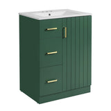 Bathroom Vanity With Under Mount Sink, 2 Drawers And Soft Closing Door