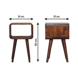 Minimalist Open Curved Nightstand