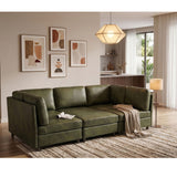 Upholstered Modular Sectional With Custom Configuration And Removable Cushions