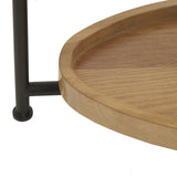 Oval Coffee Table - White / Natural