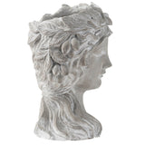 Cement Bust Wall Planter Indoor Outdoor Home Garden Decor, 8 - Gray