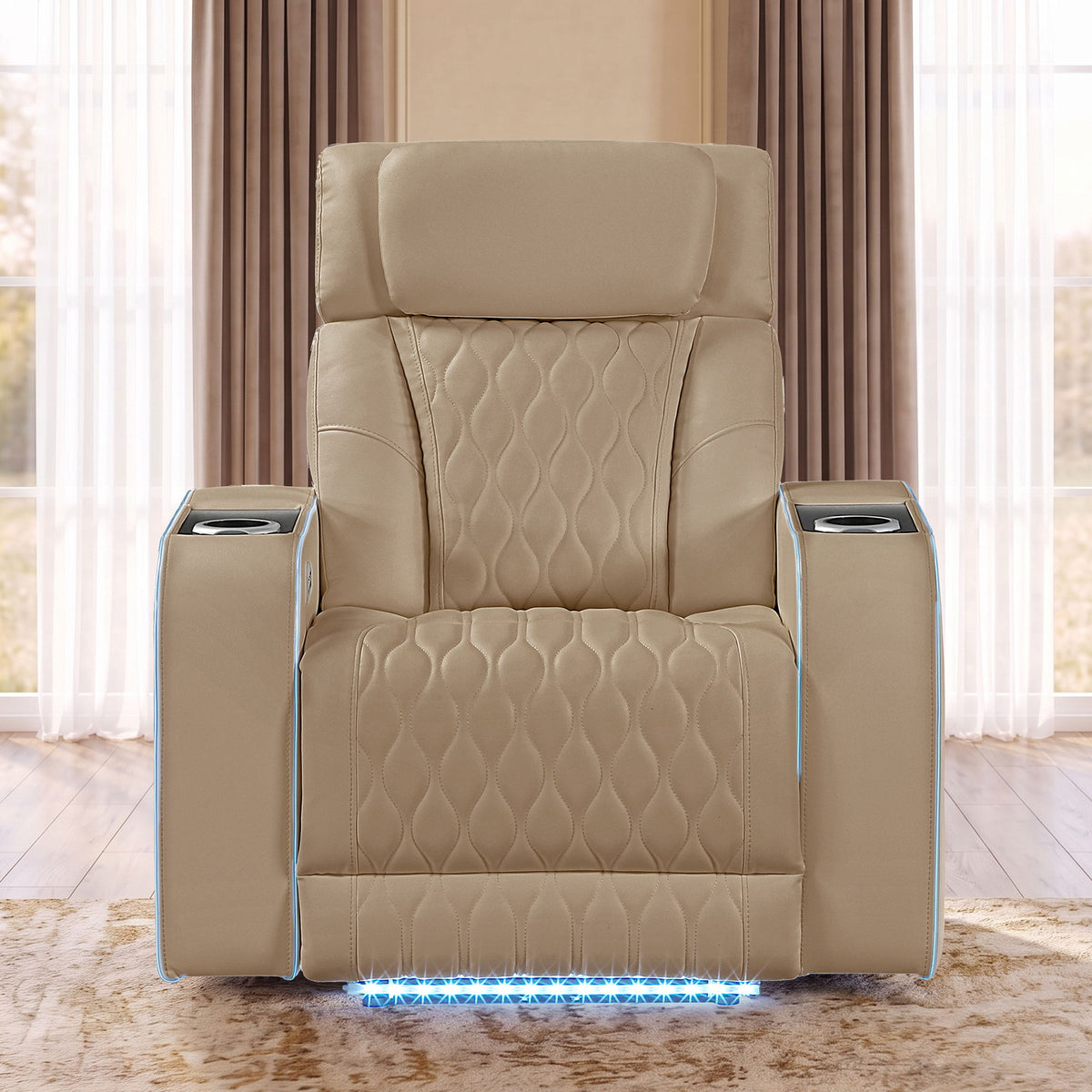 Electra - Power Recliner With Power Headrest, Massage, LED Lighting And USB Control