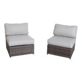 All Weather Patio Seating Set With Cushions 4 Person - Espresso