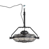 21" Outdoor Ceiling Fan With Dimmable LED Light, 7 Blades, Reversible DC Motor For Gazebos - Matte Black