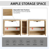 Soft Close Door Freestanding Bathroom Vanity With Sink, 1 Small Storage Cabinet