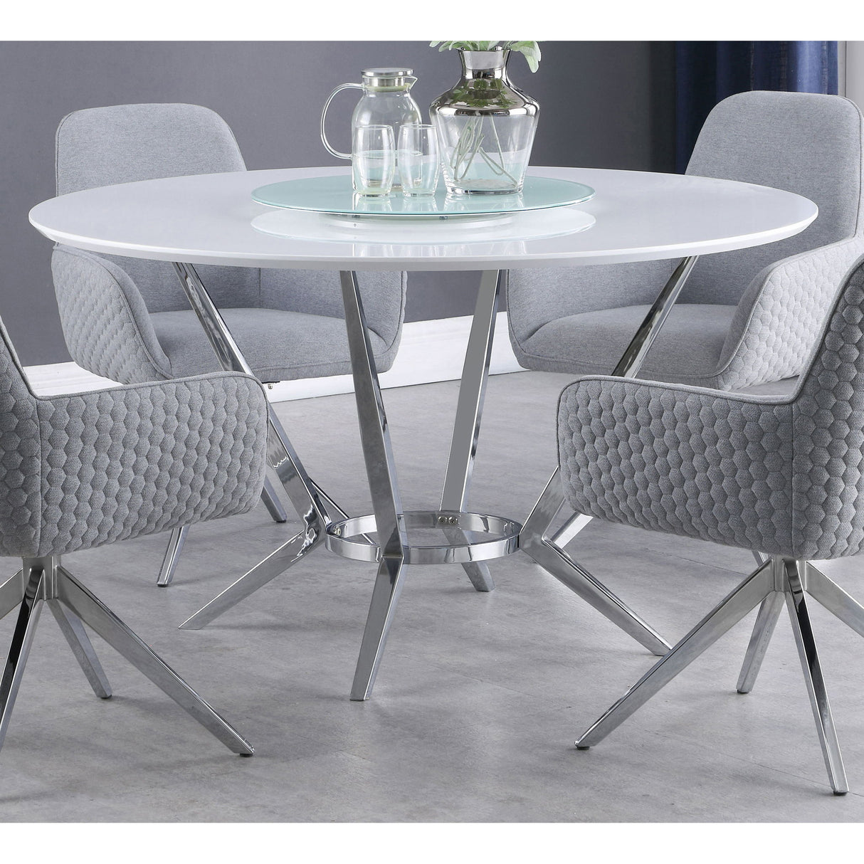 Anchor - Round Dining Table - Gloss White