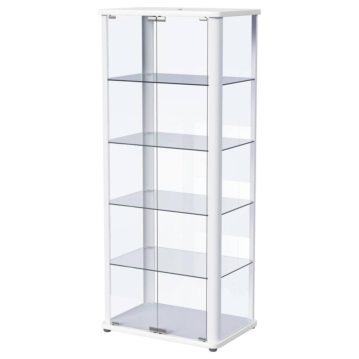 Nevra - 4 Shelf Display LED Curio Cabinet