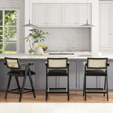 Milan - Modern Webbing Back Stool With Arms (Set of 3)