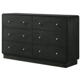 Burton - 6 Drawer Dresser Cabinet - Black