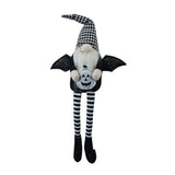 Sitting Gnome With Wings & Plaid Hat, For Halloween Decor