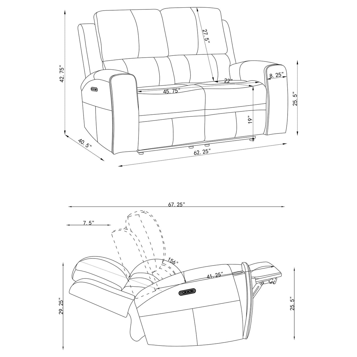 Boyce - Triple Power Reclining Loveseat With Independent Headrest