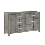 6 Drawer Dresser - Gray - Wood