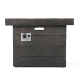 Anchorage - Wood Square Fire Pit 40, 000 Btu - Gray