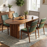 5 Piece Indoor Dining Set With Oval Table And Chairs