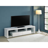 Lance - 2 Drawer TV Stand With Shelves - Gloss White