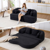 Foldable Sofa Bed, Boneless Couch Convertible Sleeper With 4 Pillows