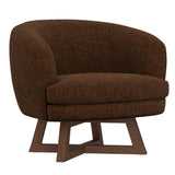 Swivel Accent Chair With Sculptural Base