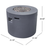 Round Iron Fire Pit With 40, 000 Btu