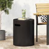 Outdoor End Table With Cutout Handle - Copper