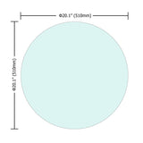20" Round Tempered Glass Table Top Clear Glass 1 / 4" Thick Flat Polished Edge - Transparent