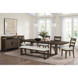 Trestle Dining Table With Leaf - Dark Oak