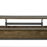 Lift Top Coffee Table With Adjustable Height - Brown