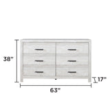 6 Drawer Dresser - Natural / Rustic