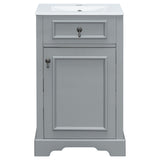 Elegant Bathroom Vanity With Ceramic Sink, Soft Close Door, Adjustable Shelf