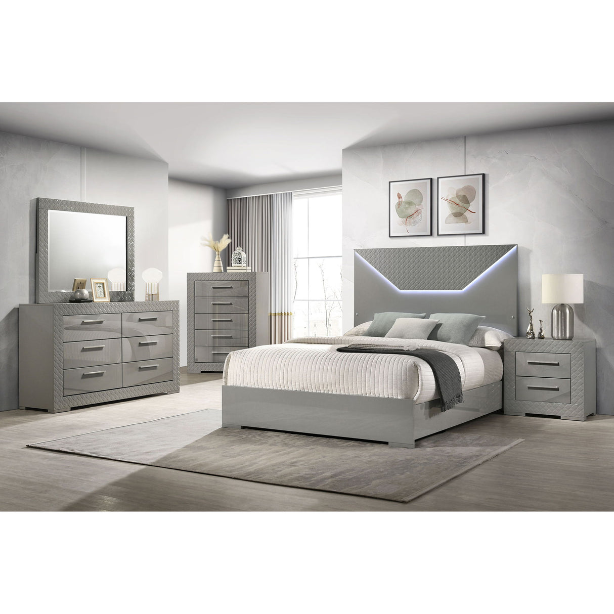 Pierce - Bedroom Set With LED Lighting