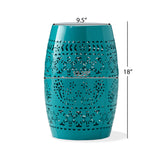 12" Outdoor Lace Cut Side Table