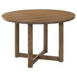 Graham - Round Dining Table With X Cross Base - Walnut