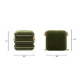 Monarch - Tassled Ottoman - Olive Green
