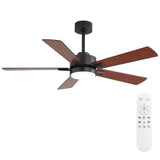 Reversible DC Motor Ceiling Fan With Dimmable LED Light For Living Room