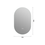 Smart Wall Mounted LED Touch Screen Mirror With Anti-Fog Function And Adjustable Lighting