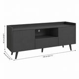 TV Stand For TVs Up To 60" With Open Storage Shelf, 2 Doors, 1 Drawer And Cable Management