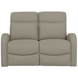 Manual Reclining Loveseat With Dual Seating Support For Living Room