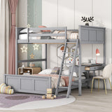 Full Over Full Bunk Bed With Desk