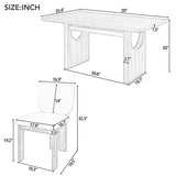 Dining Table Set For 6 With Upholstered Chairs