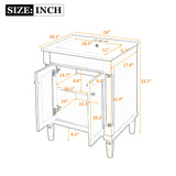 Bathroom Vanity With Top Sink, 2 Tier Storage Cabinet