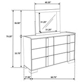 Lincoln - 6 Drawer Dresser With Mirror - Natural