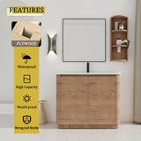 Freestanding Bathroom Vanity With Sink, 2 Soft Close Doors & Storage Rack