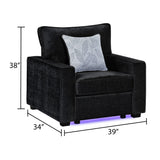 Rita - Accent Chair With LED Underlighting