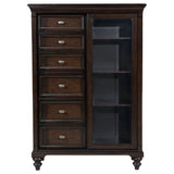 Berwick - 6 Drawer Chest With Door - Dark Oak