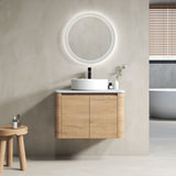 Wall Mounted Bathroom Vanity & Art Sink & 1 Soft Close Door