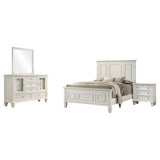 Dennis - 4 Piece Eastern King Bedroom Set - Cream White