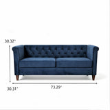 Button Tufted 3 Seater Sofa For Living Room