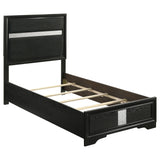 Modern Bedroom Set With Upholstered Headboard And Textured Storage